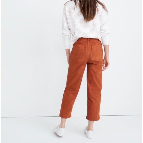 NWT Madewell Slim Emmett Wide-Leg Crop Pants 32 - Picture 6 of 7